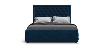 Кровать BOSS CLASSIC 160 велюр Monolit синяя в Самаре 