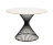 Обеденный интерьерный стол Луна из керамики, белый глянцевый в Самаре 