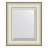 Зеркало с фацетом в багетной раме Evoform белая кожа с хромом 78 мм 44х54 см в Самаре 