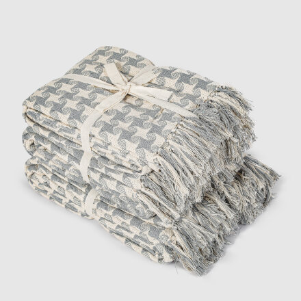 Плед Homelines textiles Peid-de-Poule grey серый 220х240 см в Самаре 