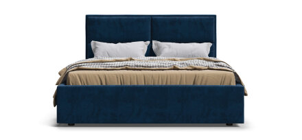 Кровать MILA 160 велюр Monolit синяя в Самаре 