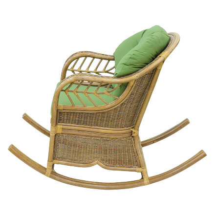 Кресло-качалка Rattan grand Brown с подушками в Самаре 