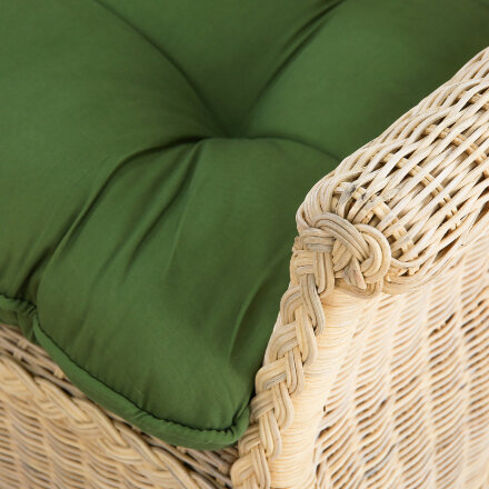 Кресло-качалка Rattan grand white wash подушками в Самаре 