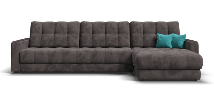 Угловой диван BOSS 3.0 MAX велюр Alkantara серый в Самаре 
