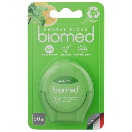 Зубная нить BioMio Biomed c ароматом МЯТЫ-ЮДЗУ 50 м в Самаре 