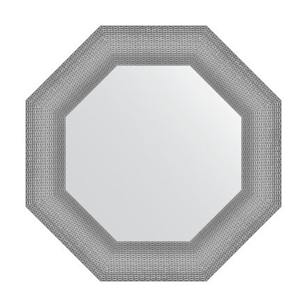 Зеркало в багетной раме Evoform серебряная кольчуга 88 мм 57x57 см в Самаре 