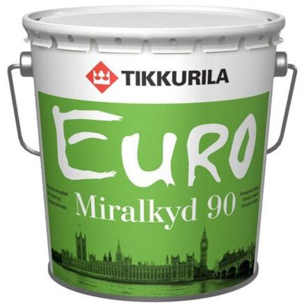 Эмаль алкидная высокоглянцевая Tikkurila Euro Miralkyd 90 база с 2.7л в Самаре 