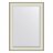 Зеркало с фацетом в багетной раме Evoform белая кожа с хромом 78 мм 74х104 см в Самаре 