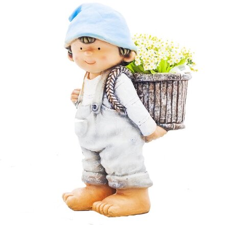 Фигура садовая Мальчик-кашпо н-46 Тпк полиформ в Самаре 