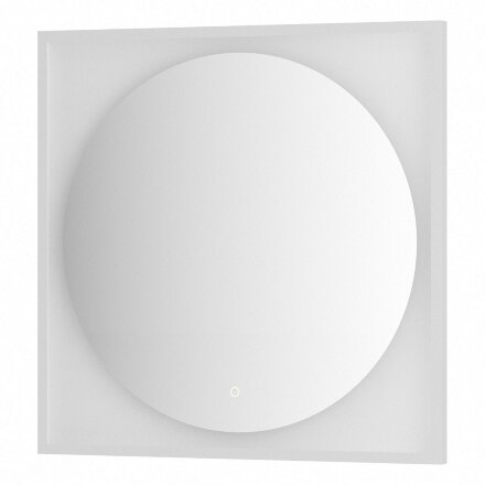 Зеркало Defesto Еclipse 80х80 18W белая рама, с LED-подсветкой, сенсорный выключатель, нейтральный свет DF 2228S в Самаре 