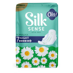 Прокладки Ola! Classic Silk Sense Ultra Deo Ромашка Night 7 шт