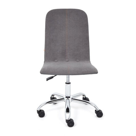 Кресло ТС 47х41х103 см флок, кожзам серый/металлик в Самаре 