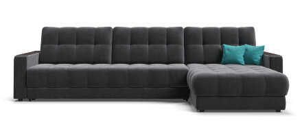 Угловой диван BOSS 3.0 MAX велюр Monolit серый в Самаре 