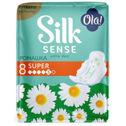 Прокладки Ola! Silk Sense Ultra Ромашка Super 8 шт в Самаре 