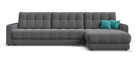 Угловой диван BOSS 3.0 MAX рогожка Malmo серый в Самаре 