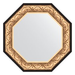 Зеркало в багетной раме Evoform барокко золото 106 мм 70,4х70,4 см