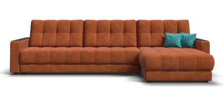 Угловой диван BOSS 3.0 MAX велюр Alkantara оранж в Самаре 
