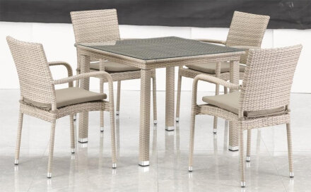 Комплект плетеной мебели T257C/Y376C-W85 4Pcs Latte в Самаре 
