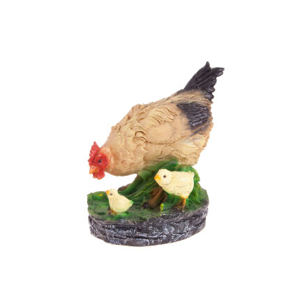 Фигура садовая Курица с цыплятами 23 см (F138) в Самаре 