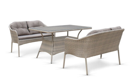 Комплект плетеной мебели с диванами T198C/S54C-W85 Latte Афина в Самаре 