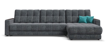 Угловой диван BOSS 3.0 MAX шенилл IQ серый в Самаре 