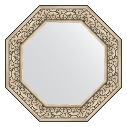 Зеркало в багетной раме Evoform барокко серебро 106 мм 70,4х70,4 см в Самаре 