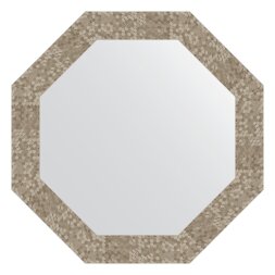 Зеркало в багетной раме Evoform соты титан 70 мм 63,0х63,0 см