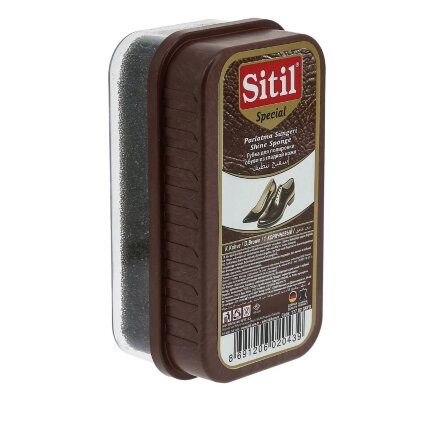 Губка Sitil для полировки обуви из гладкой кожи темно-коричневая в Самаре 