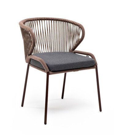 Плетеный стул из роупа Милан серо-коричневый в Самаре 
