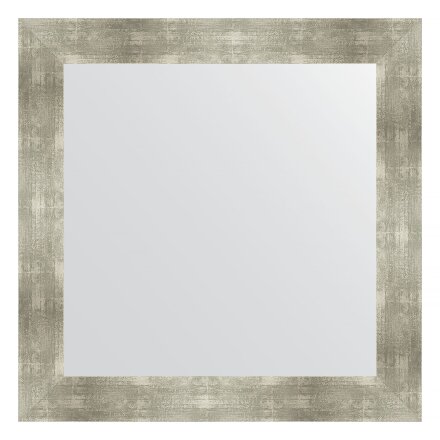 Зеркало в багетной раме Evoform алюминий 90 мм 80х80 см в Самаре 