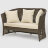 Комплект мебели Ns Rattan Linda коричневый с бежевым 4 предмета в Самаре 