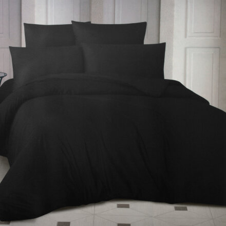 Комплект постельного белья La Besse Сатин чёрный Полуторный в Самаре 