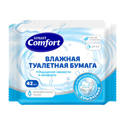 Влажная туалетная бумага Comfort smart 42 шт в Самаре 