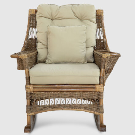 Кресло-качалка Rattan grand squeezing brown в Самаре 