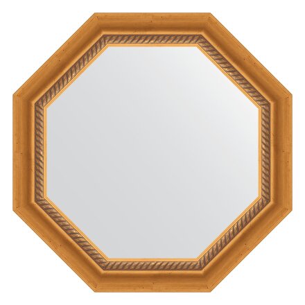 Зеркало в багетной раме Evoform состаренное золото с плетением 70 мм 58x58 см в Самаре 