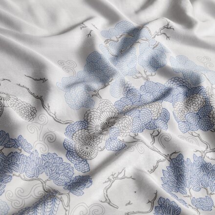 Комплект постельного белья Togas Эрико белый с голубым Кинг сайз в Самаре 