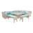 Комплект мебели Yuhang 4 предмета голубой в Самаре 