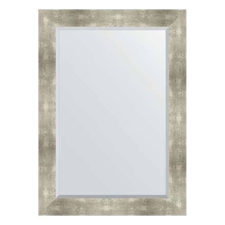 Зеркало с фацетом в багетной раме Evoform алюминий 90 мм 76х106 см в Самаре 