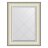 Зеркало с гравировкой в багетной раме Evoform белая кожа с хромом 78 мм 54х72 см в Самаре 