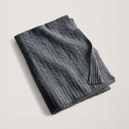 Cable Cashmere Modern Charcoal Плед в Самаре 