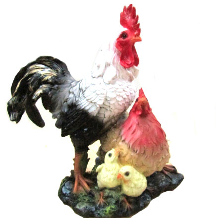 Фигура садовая Петух с цыплятами н26.l24 Тпк полиформ в Самаре 