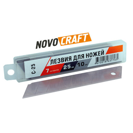 Лезвия для ножей Novocraft С-25 0,7х25 мм 7 сегментов 10 шт в Самаре 