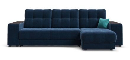 Угловой диван BOSS 3.0 XL велюр Monolit синий в Самаре 