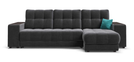 Угловой диван BOSS 3.0 XL велюр Monolit серый в Самаре 