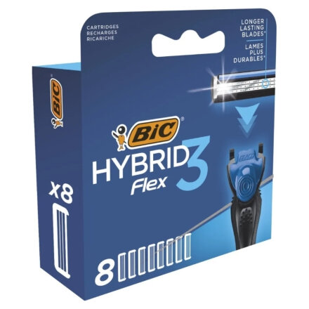 Сменные кассеты для бритья BIC Flex Hybrid 3 8 шт в Самаре 
